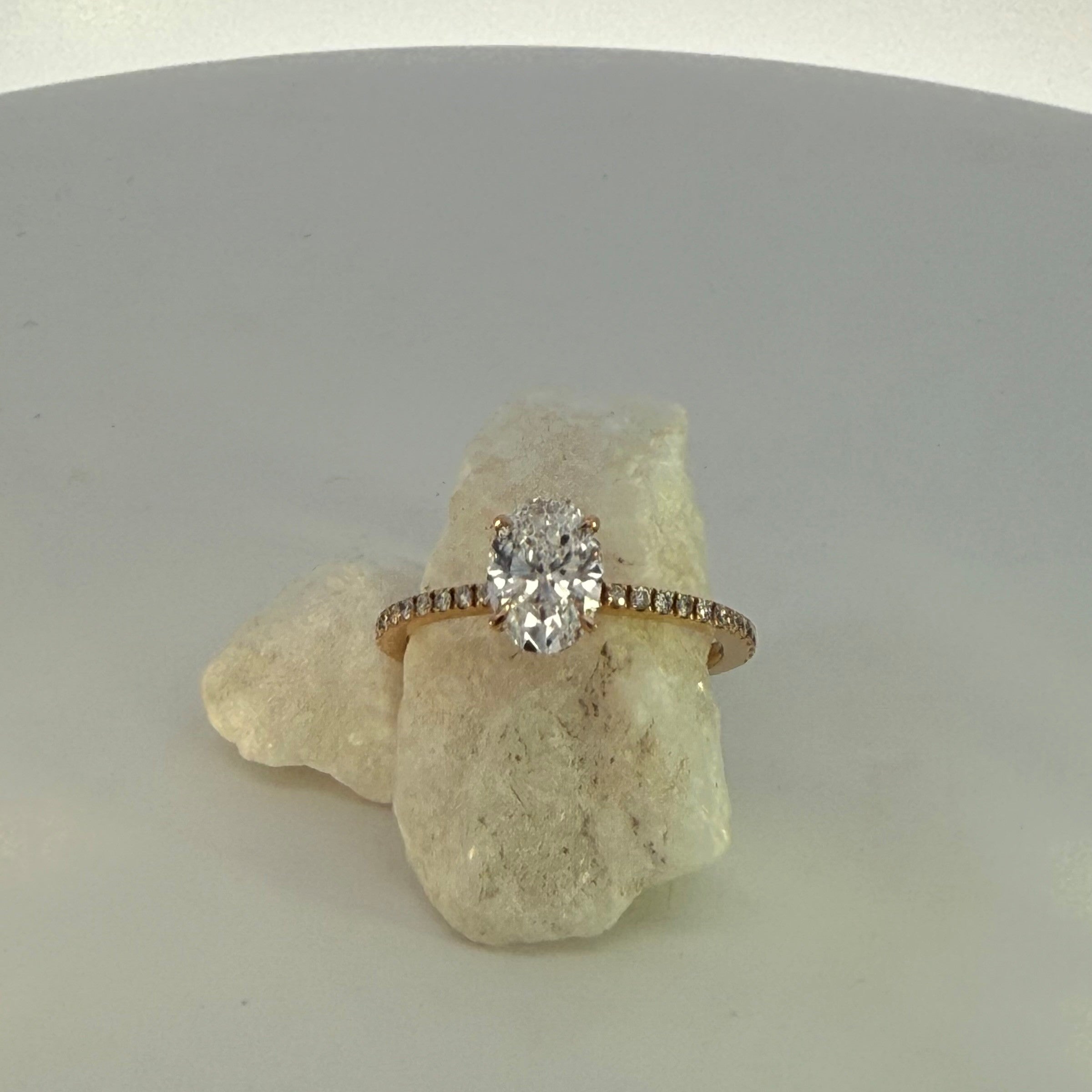 Lab Grown Oval Cut Diamond Ring