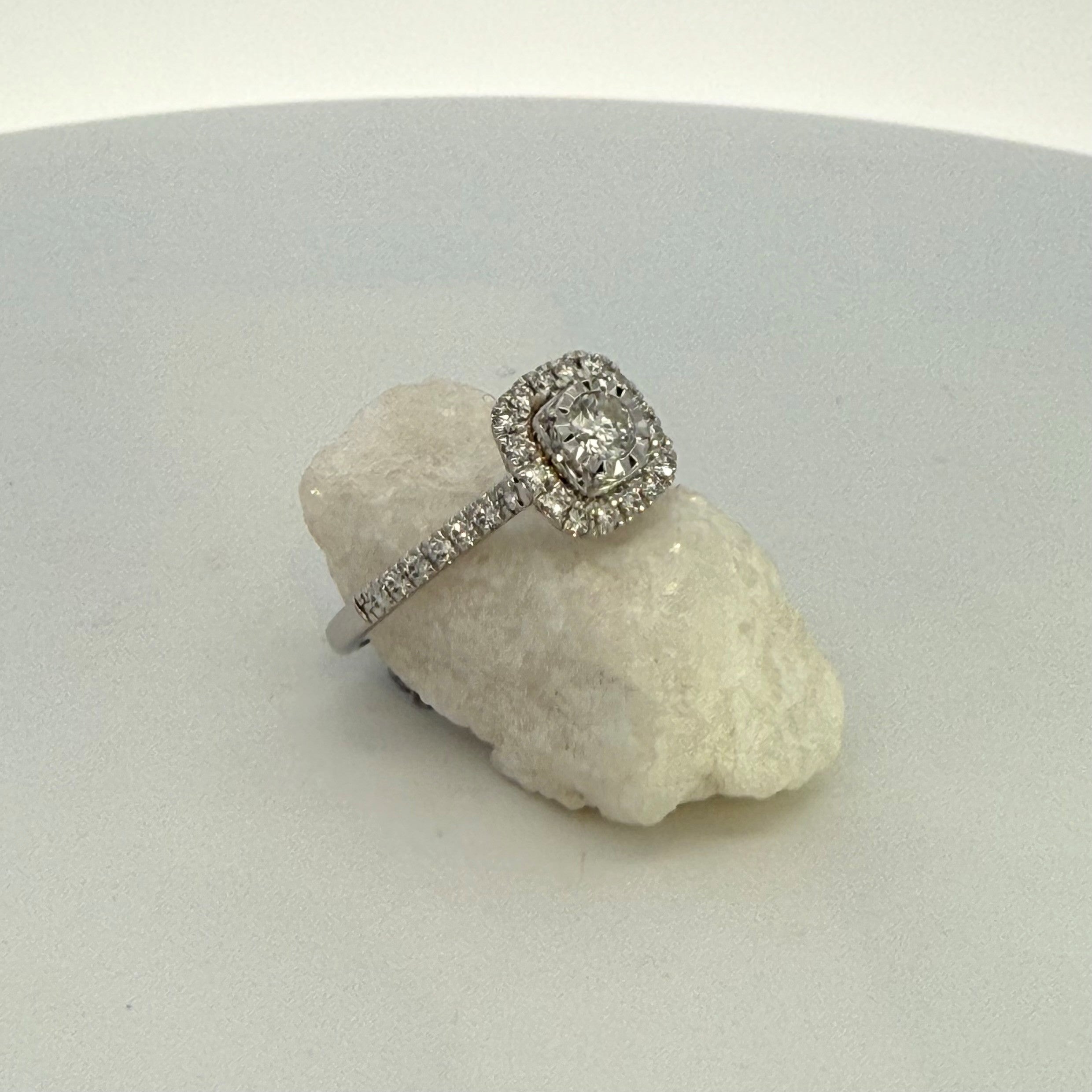 White Gold Natural Mined Diamond Ring