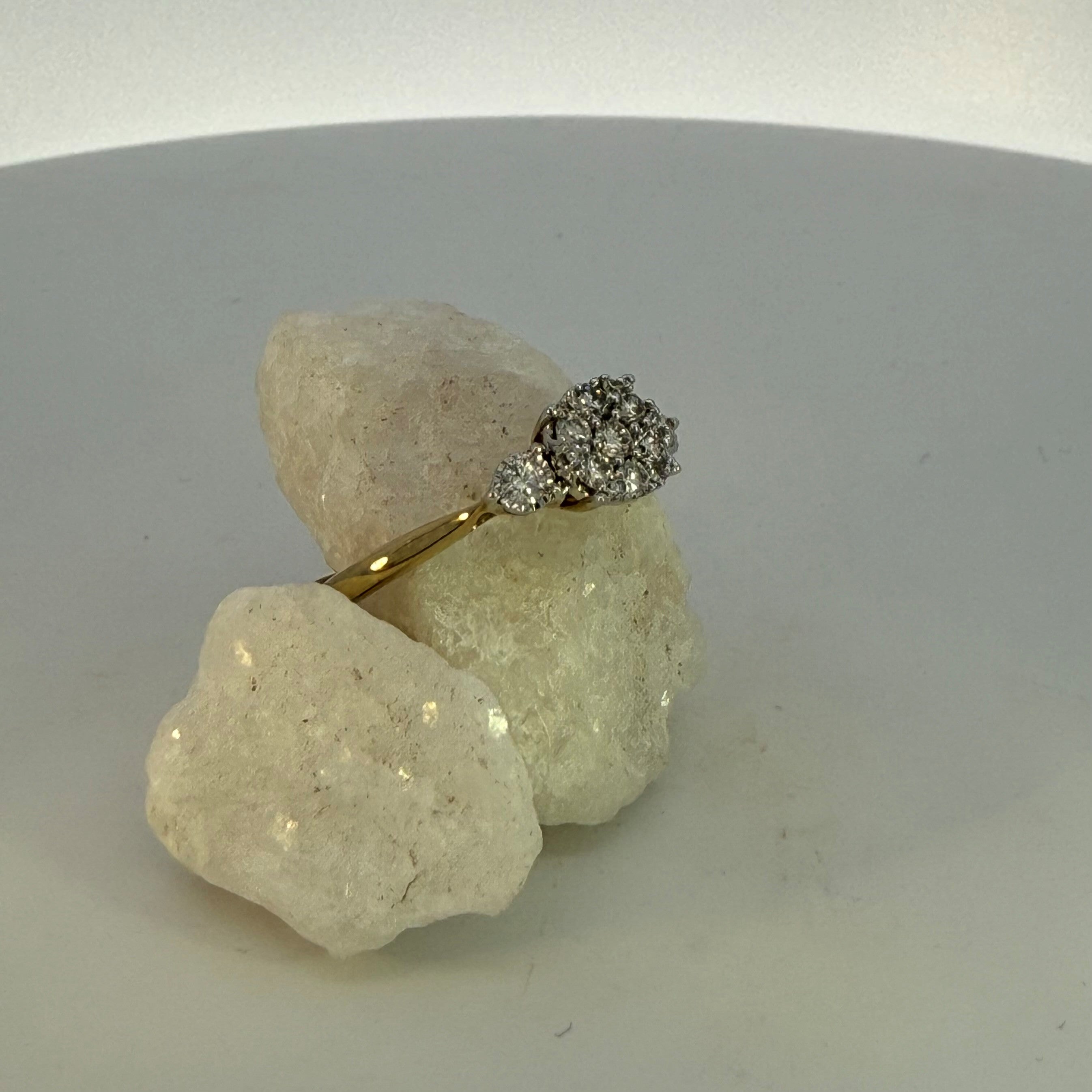 Diamond Micro Cluster Trilogy Ring