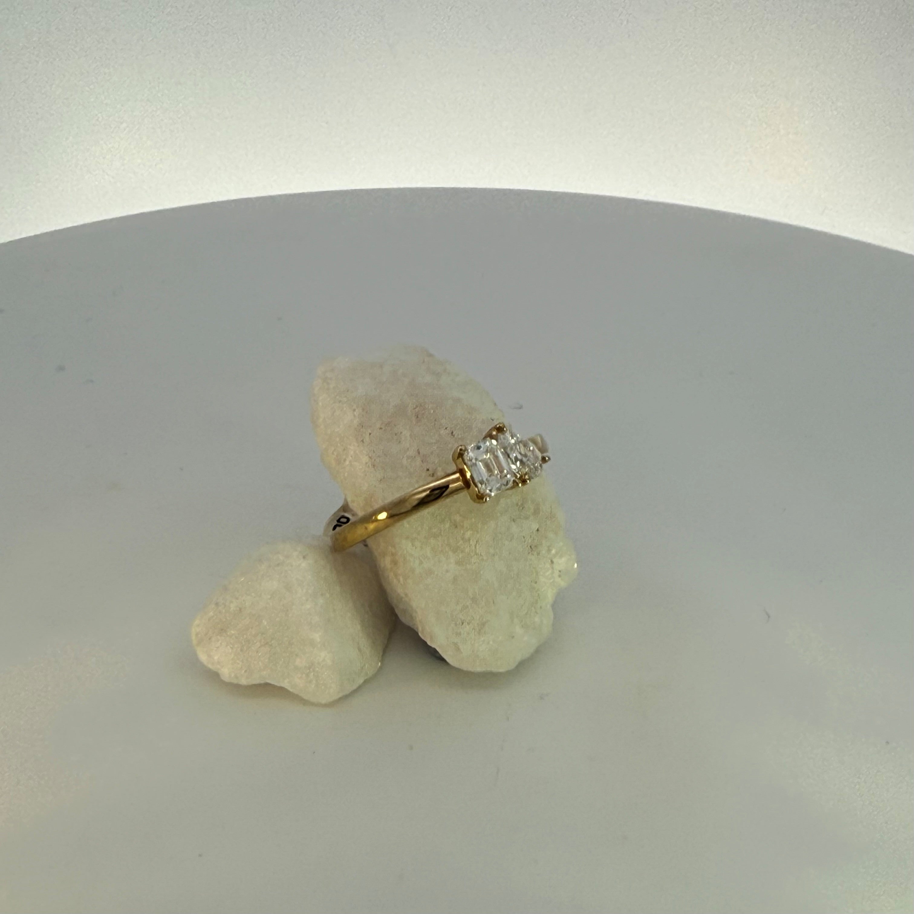 Pear & Baguette Toi et Moir Natural Mined Diamond Ring