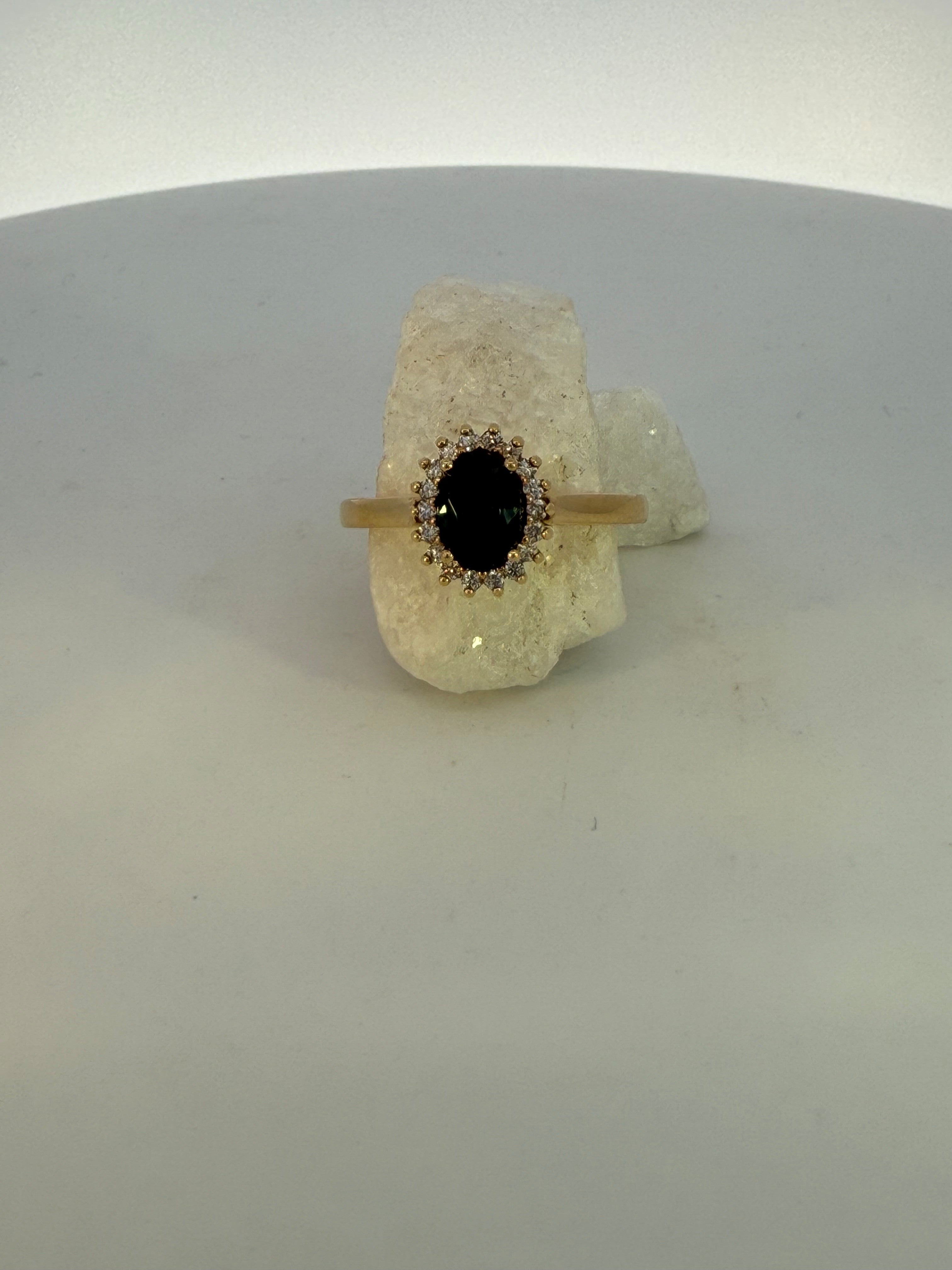 Australian Sapphire & Natural Mined Diamond Dress Ring