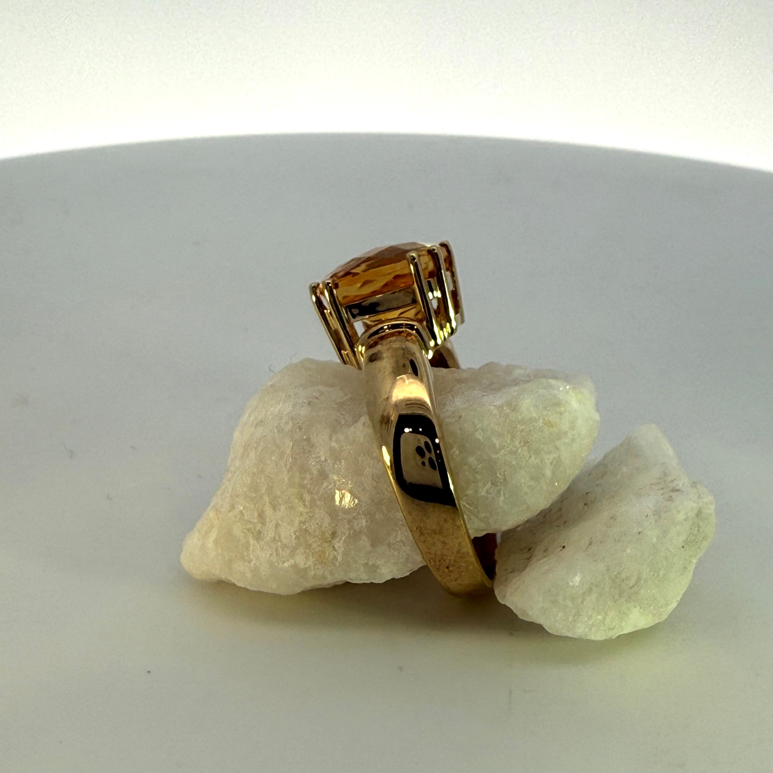 Golden Citrine Dress Ring