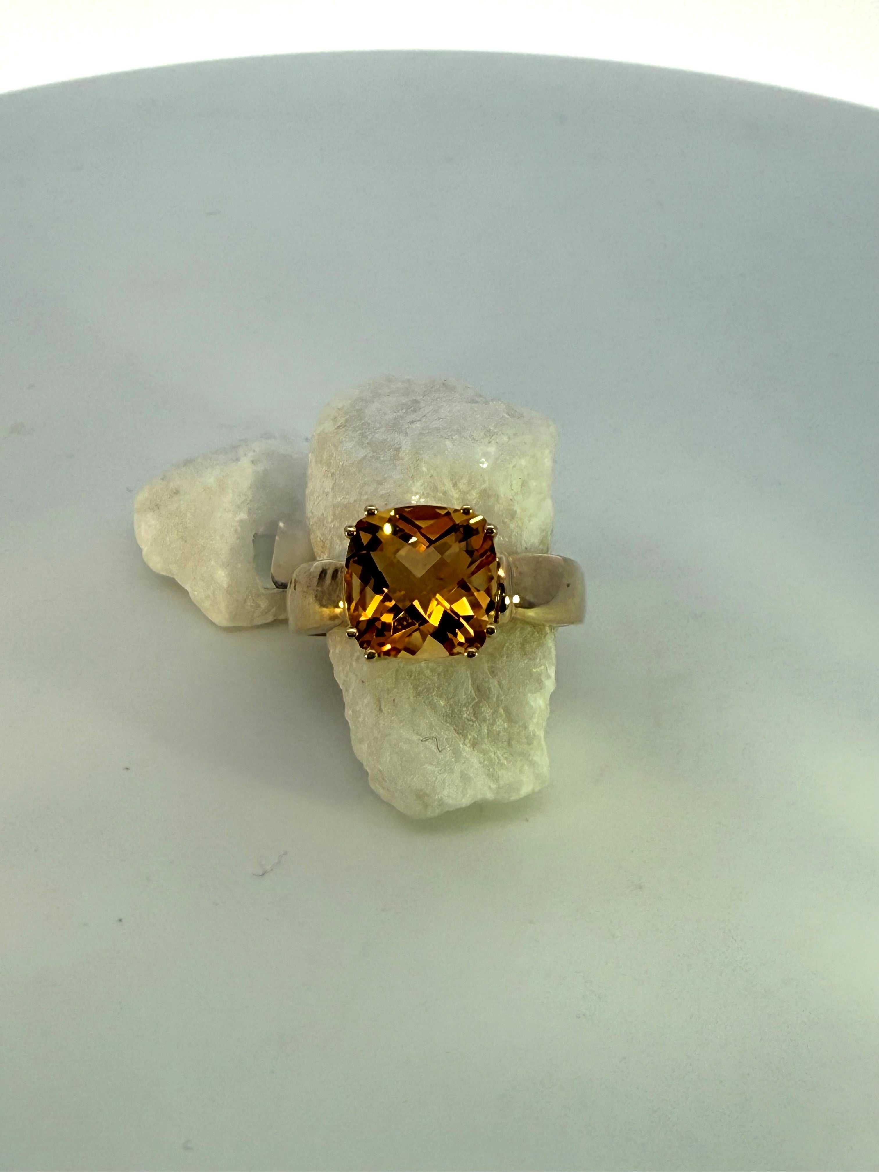 Golden Citrine Dress Ring