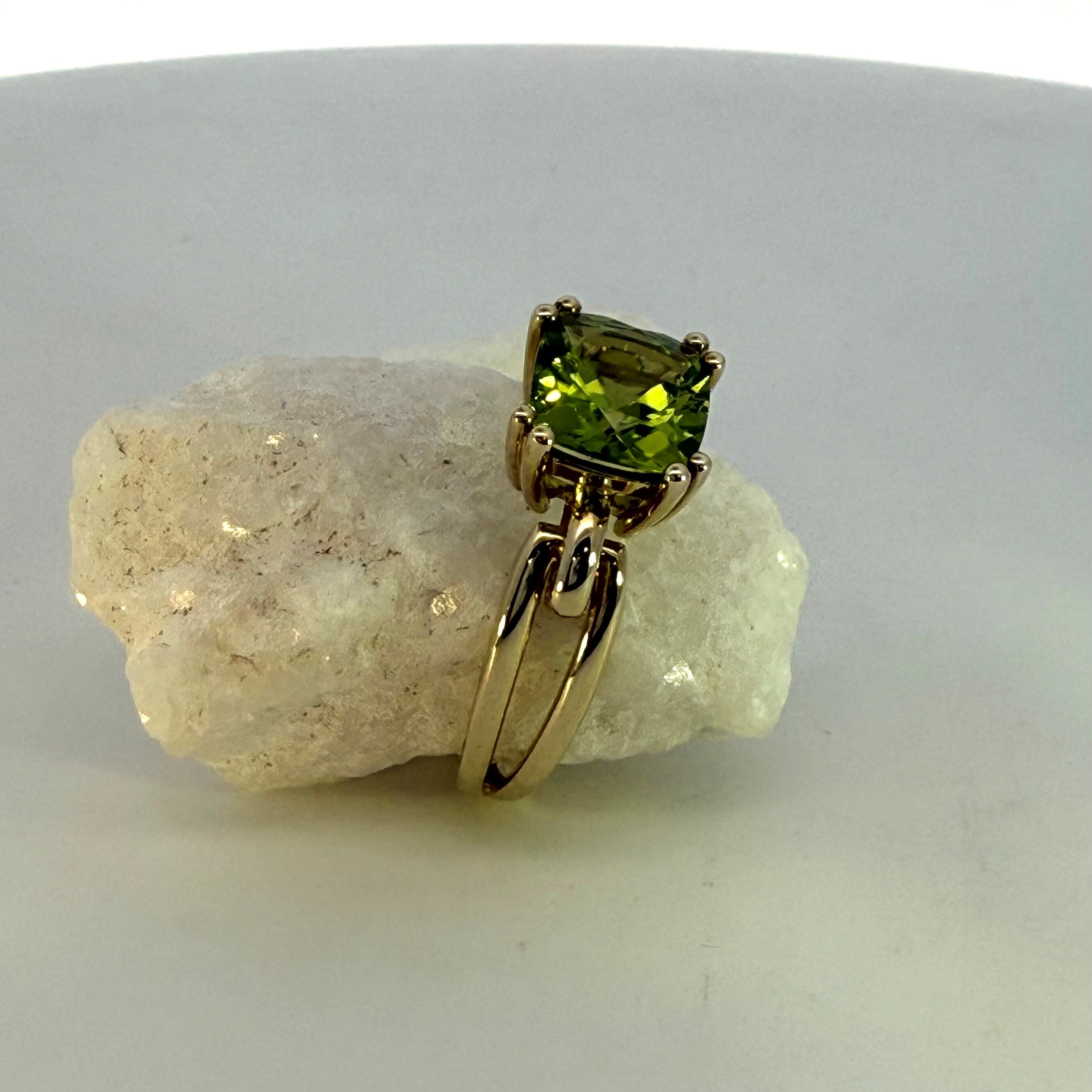 Peridot Split Band Dress Ring