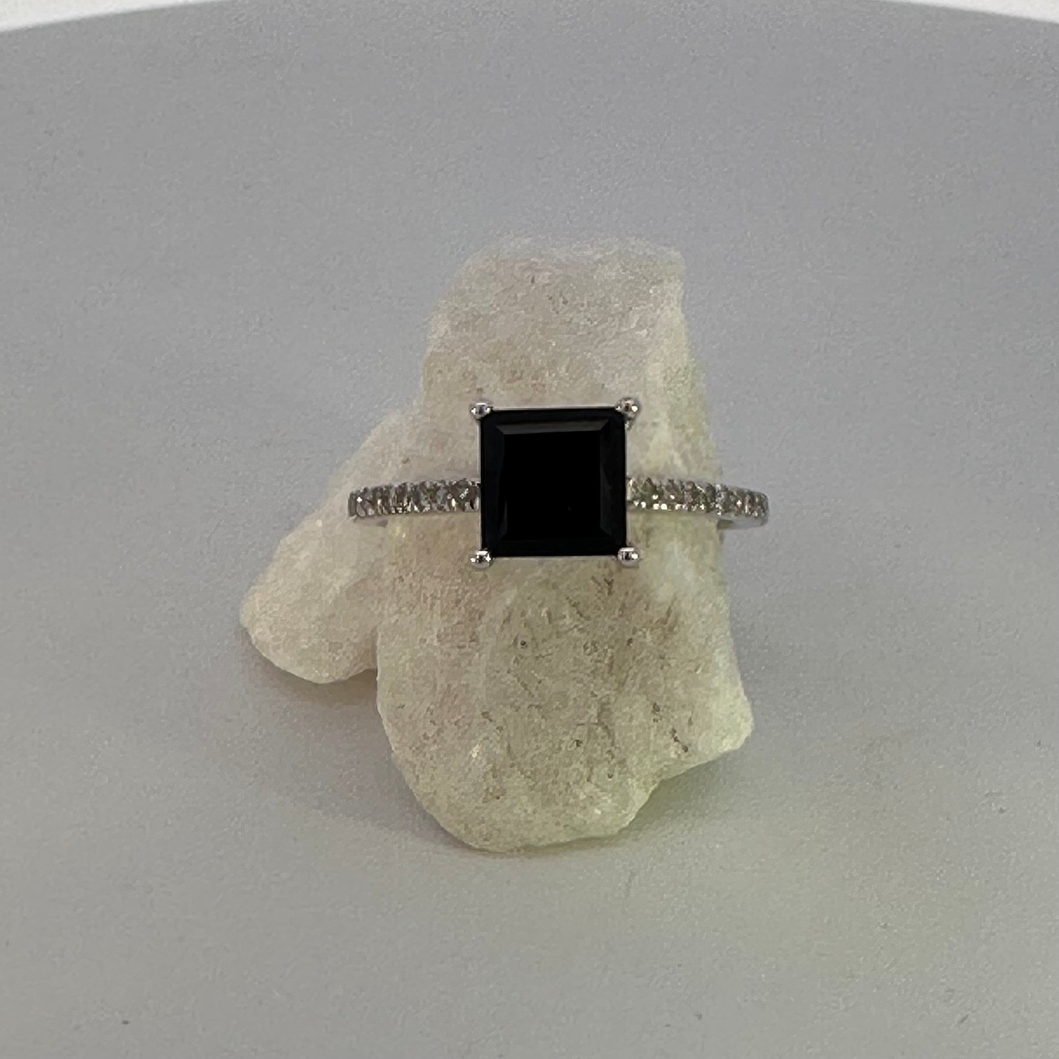 Sapphire & Natural Mined Diamond Ring
