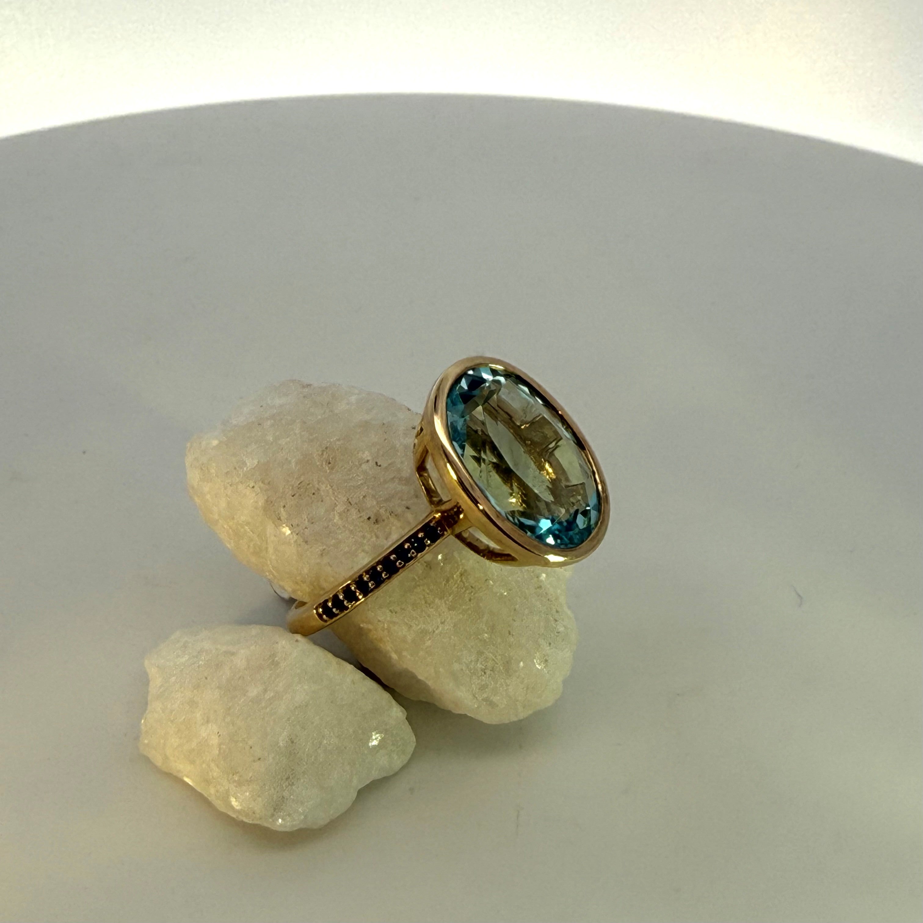 Blue Topaz & Sapphire Dress Ring