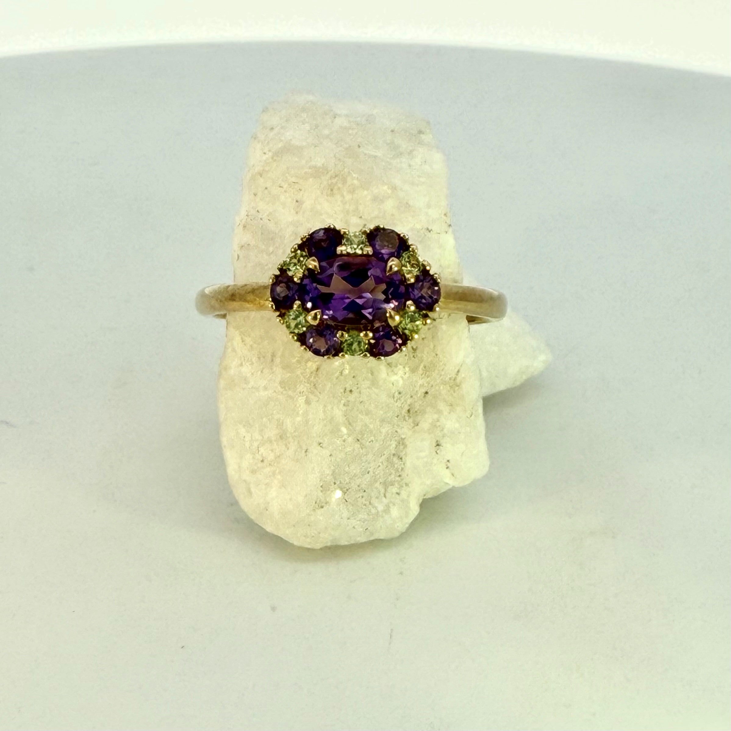 Amethyst & Peridot Dress Ring