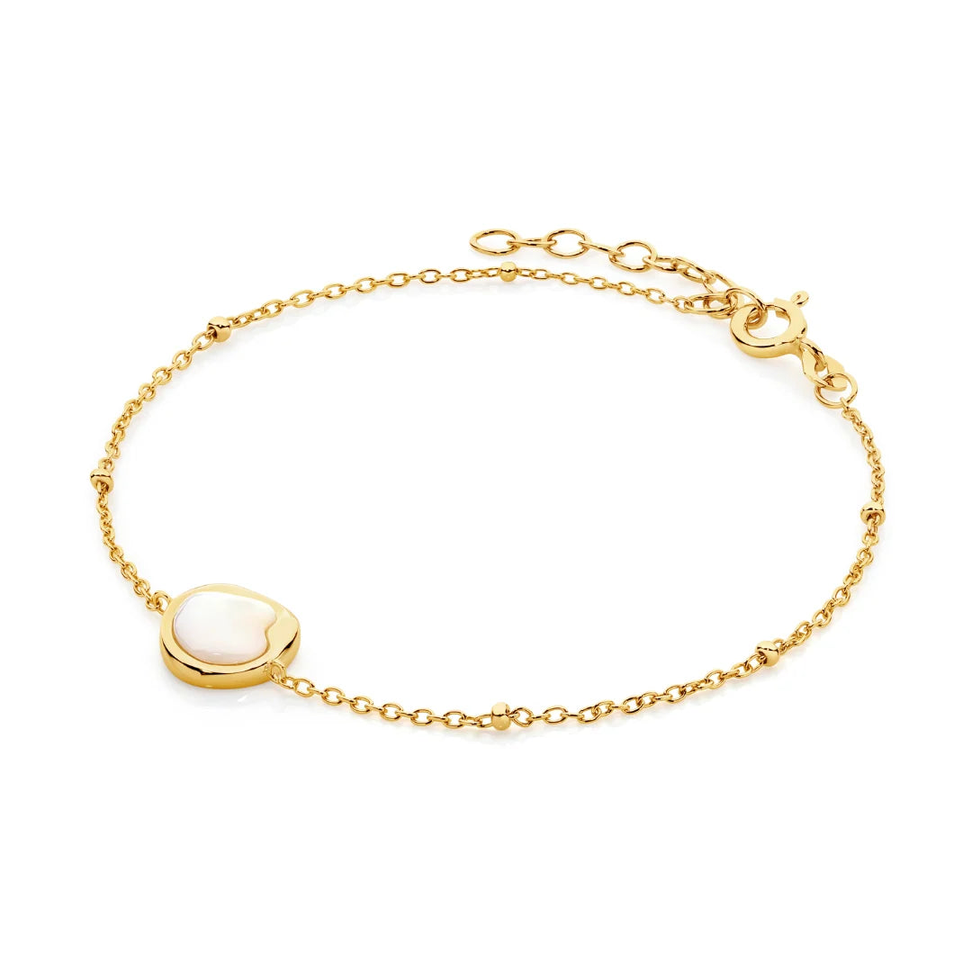 Gold Plated Mother of Pearl Bracelet