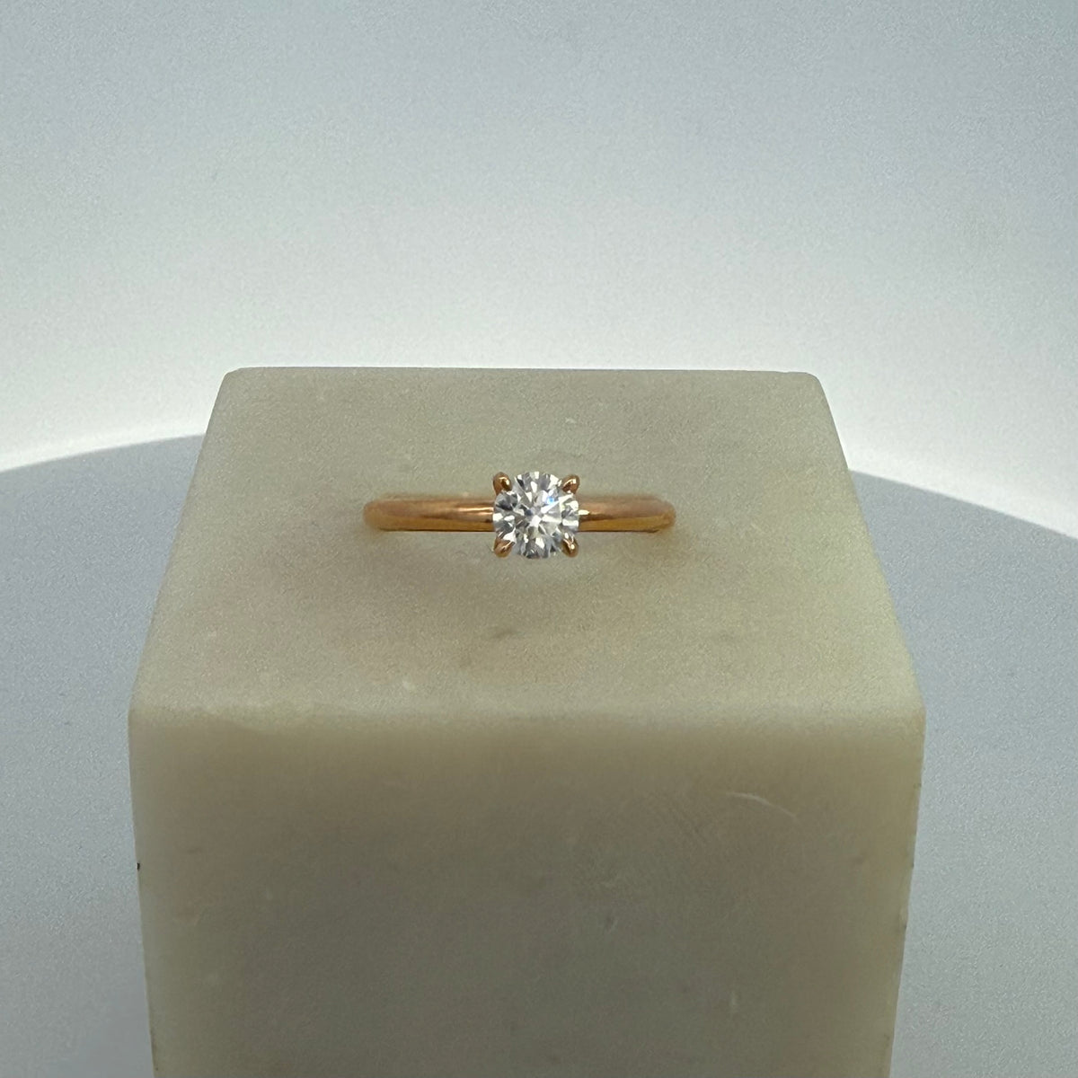 0.50ct Round Brilliant Cut Lab Grwon Ring in 18ct Rose Gold