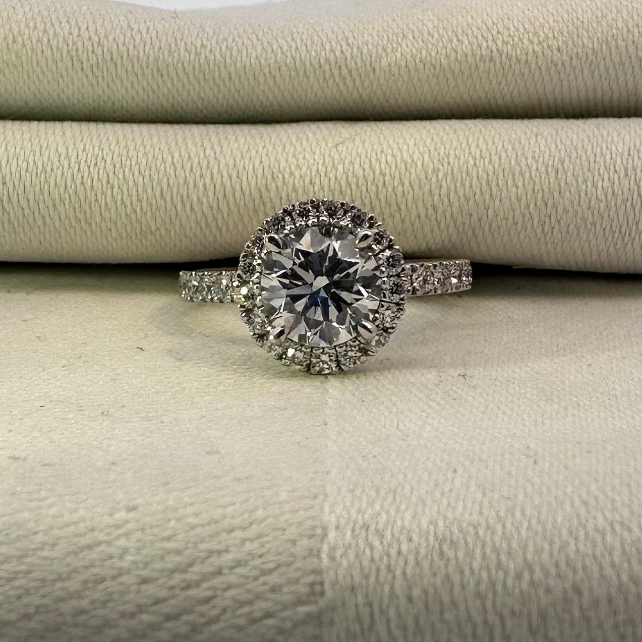 1.58ct Round Brilliant Cut Lab Grown Diamond Ring in 18ct White Gold