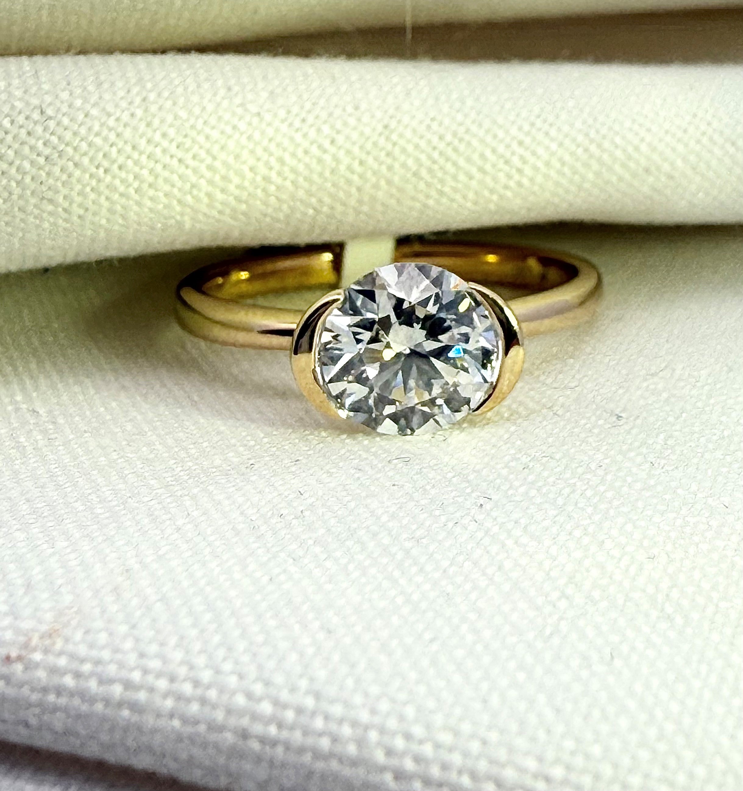 1.50ct Round Brilliant Cut Lab Diamond in 9ct Yellow Gold