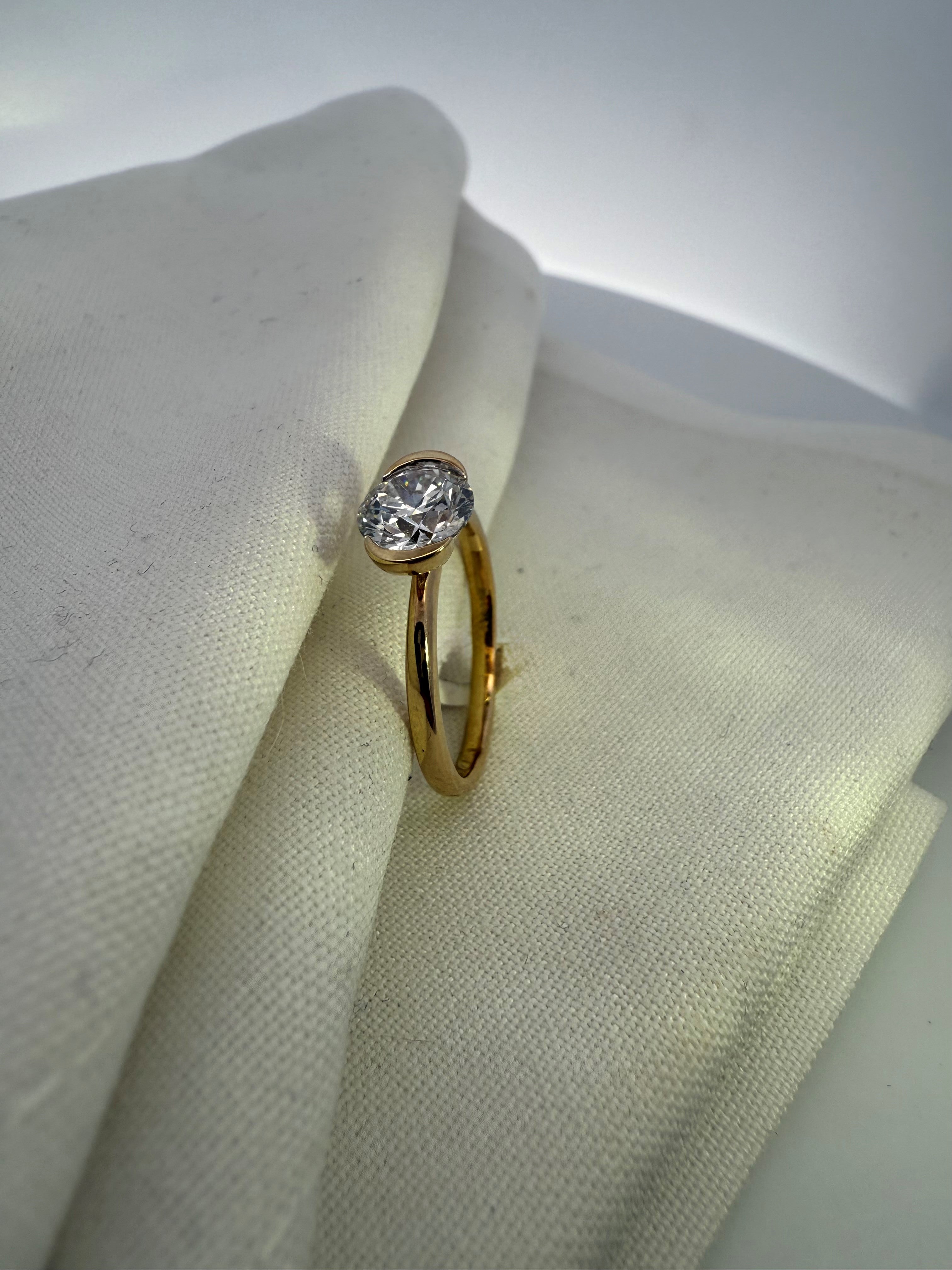 1.50ct Round Brilliant Cut Lab Diamond in 9ct Yellow Gold
