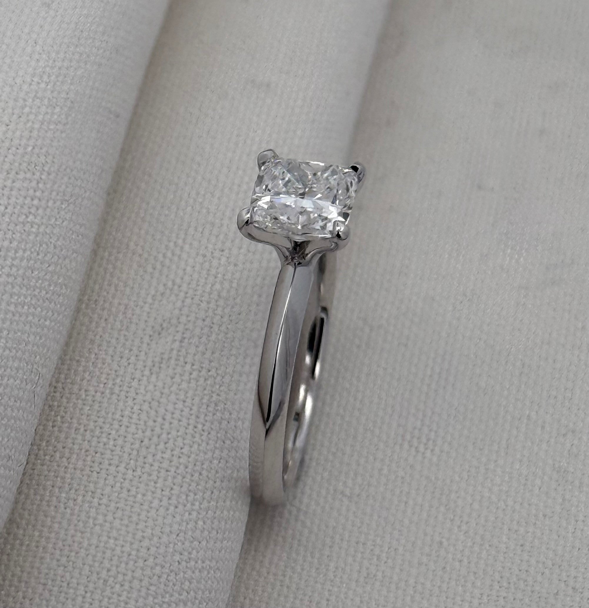 1.51ct Cushion Cut Lab Diamond Ring in Platinum