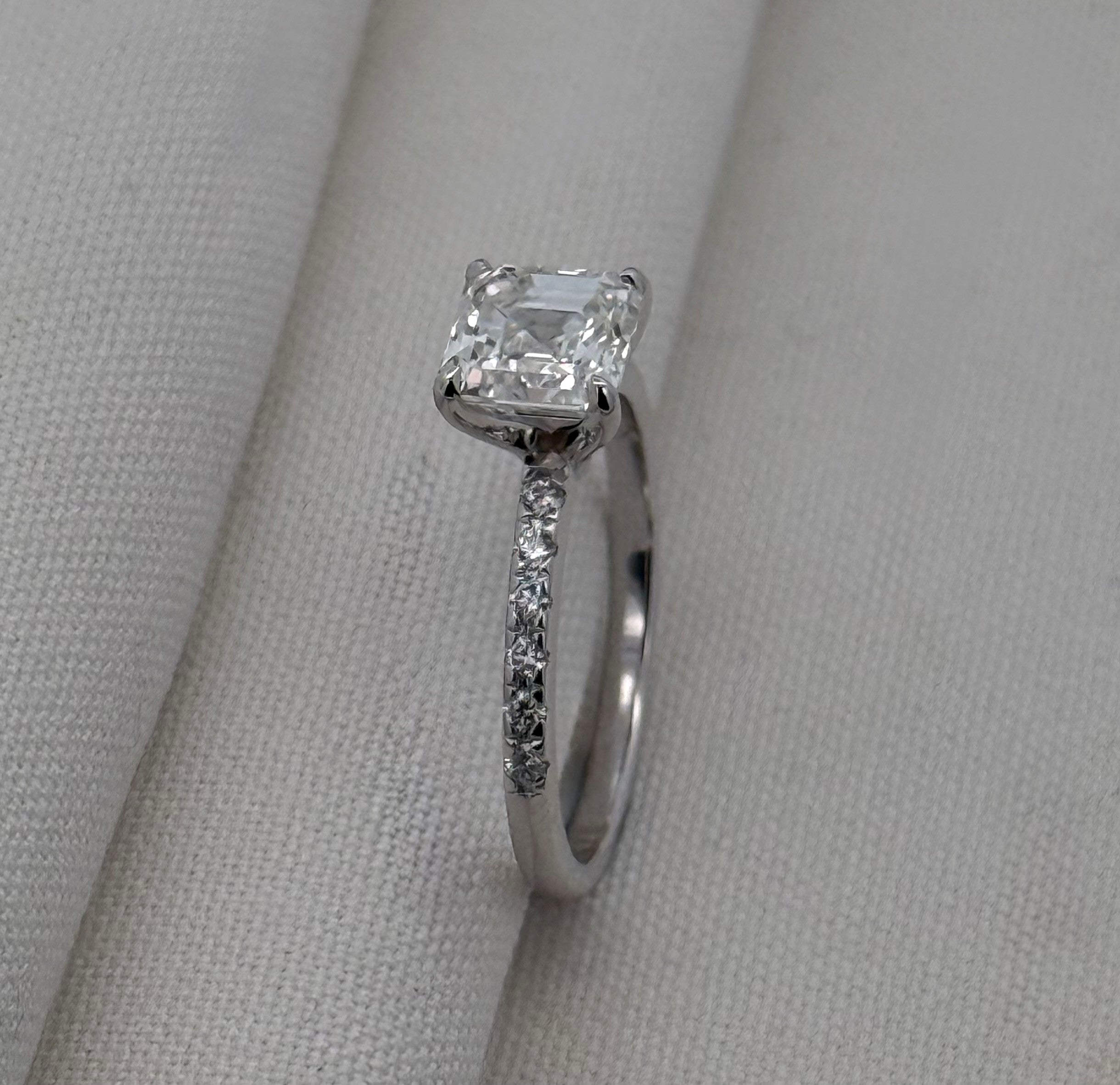 1.70ct Asscher Cut Lab Diamond Ring in 18ct White Gold