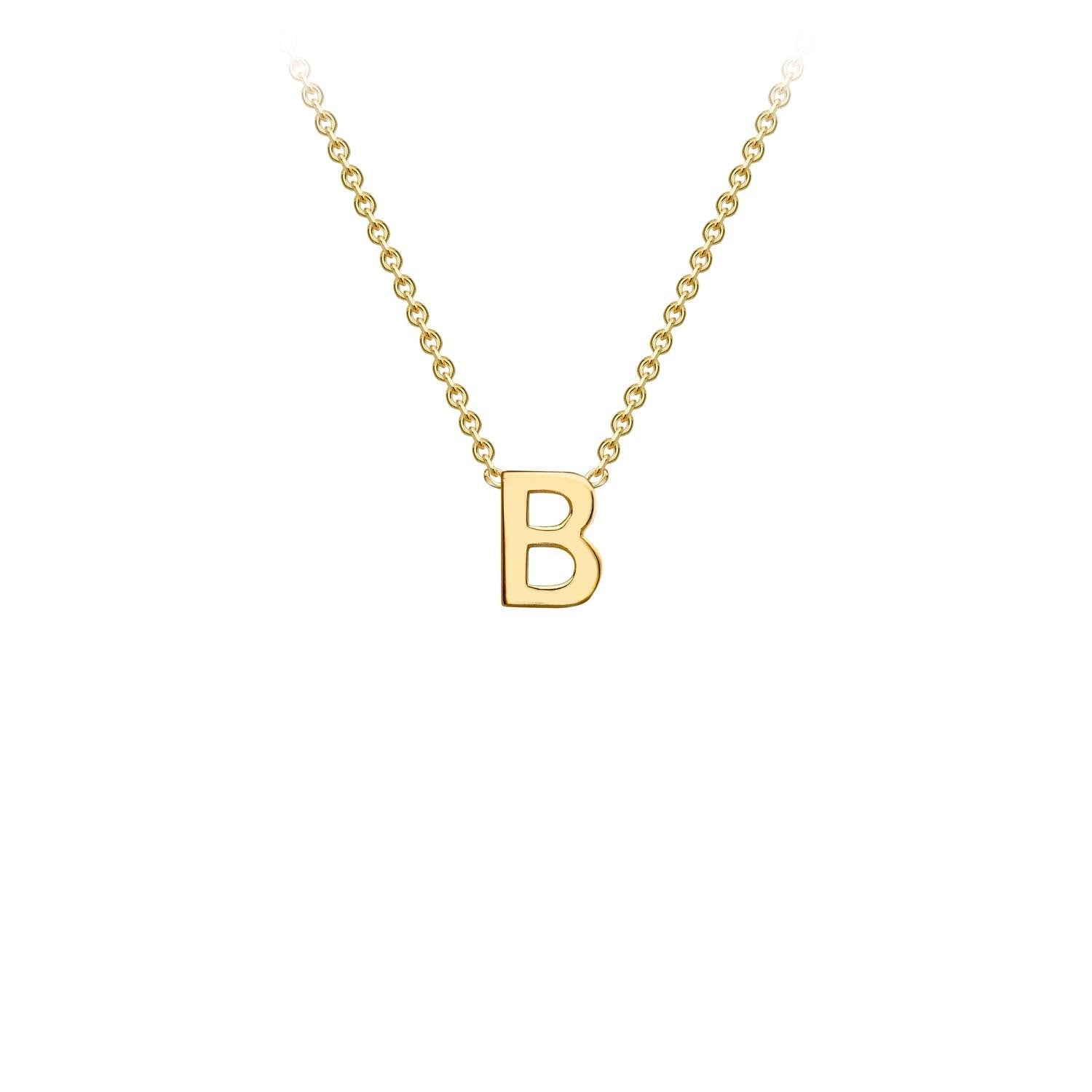 9ct Yellow Gold 'B' Initial Adjustable Letter Necklace 38/43cm