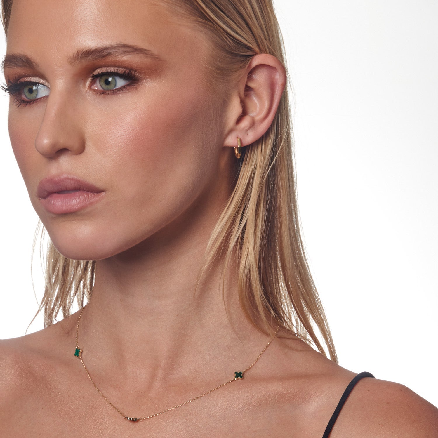 9ct Yellow Gold Hexagon Huggies