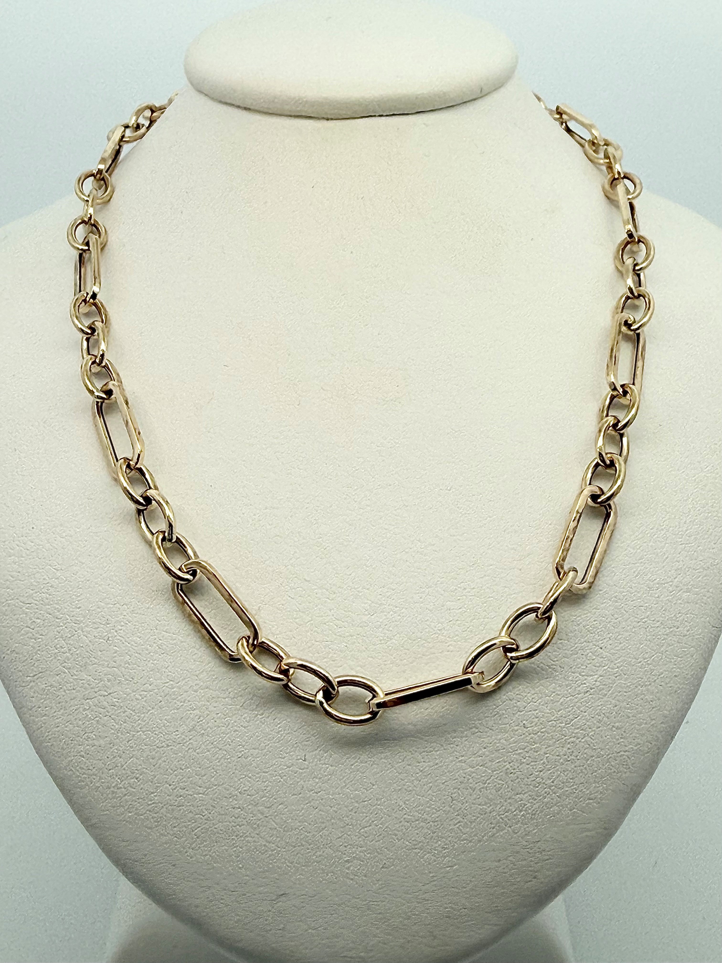9ct Yellow Gold Chain Necklace in Paperclip Link 45cm