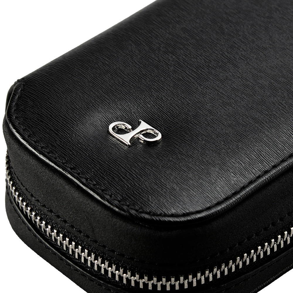 Wolf Philipp 2 Piece Watch Zip Case Black