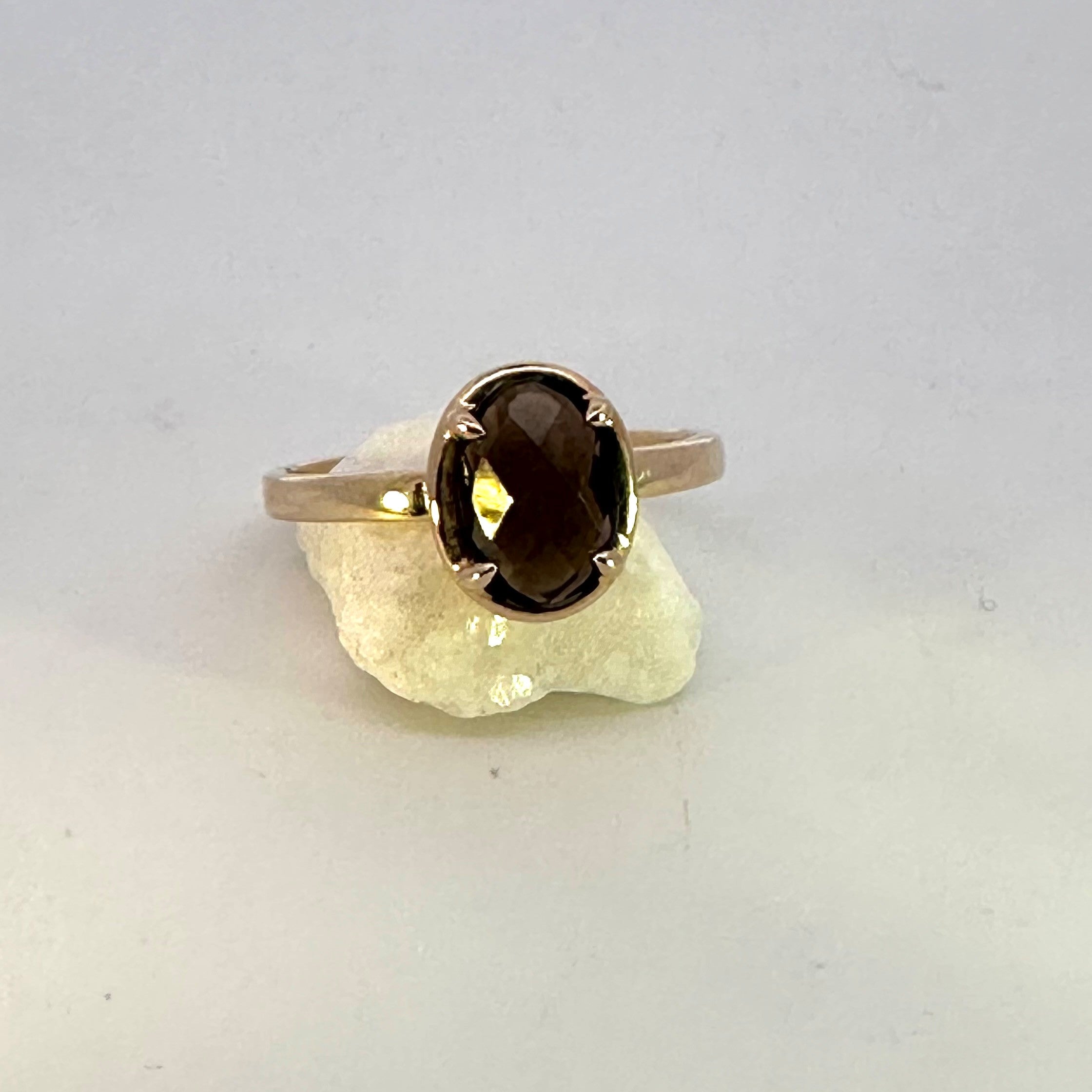 Prisma Cut Smoky Quartz Dress Ring