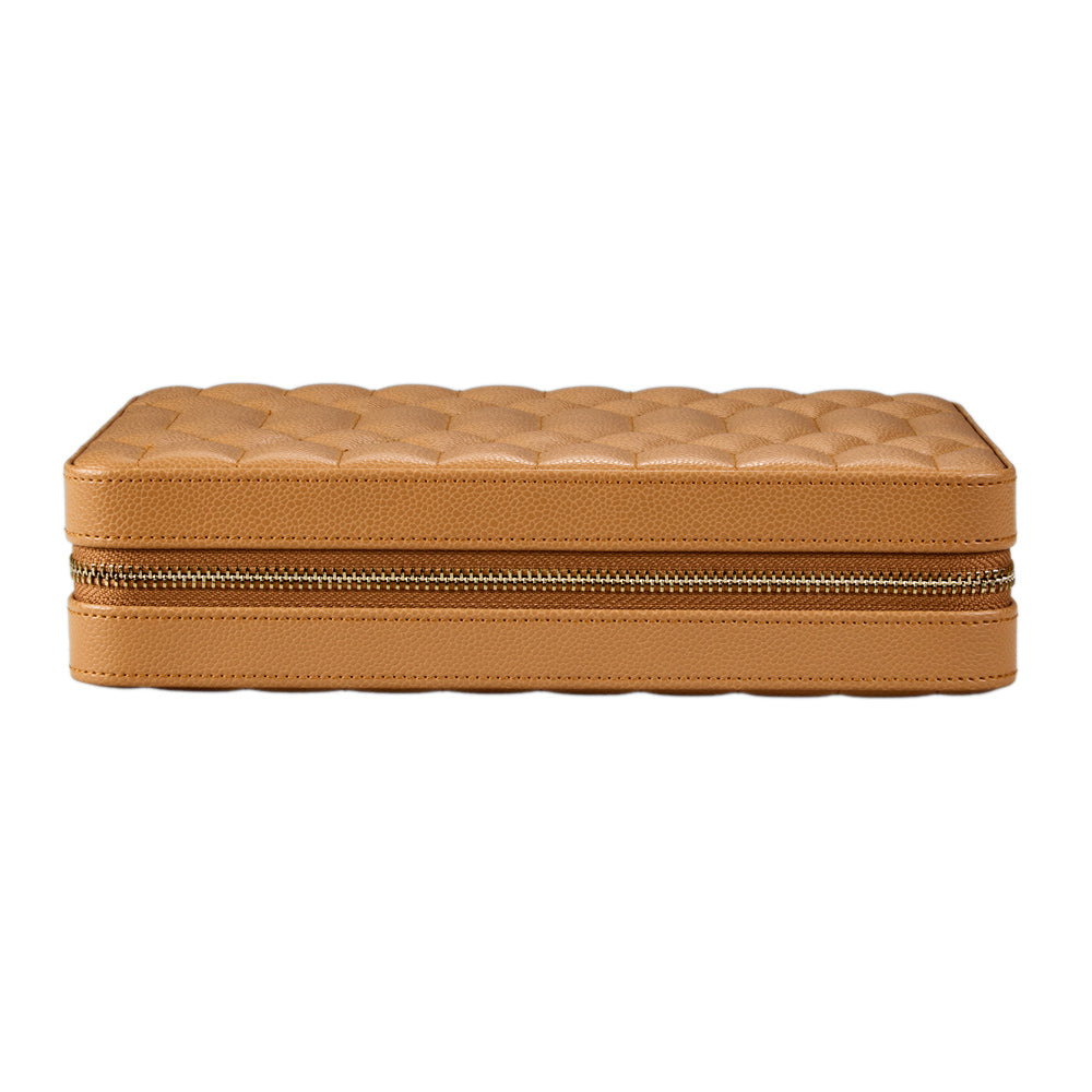 WOLF Lauren Large Zip Case Caramel
