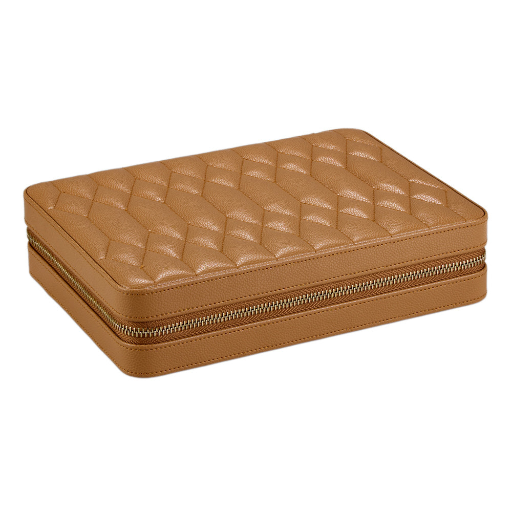 WOLF Lauren Large Zip Case Caramel