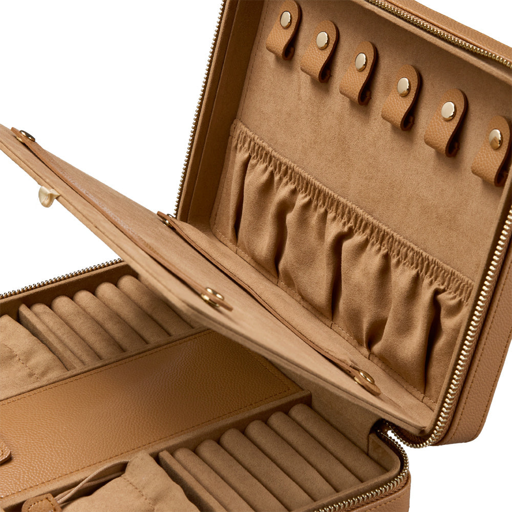 WOLF Lauren Large Zip Case Caramel