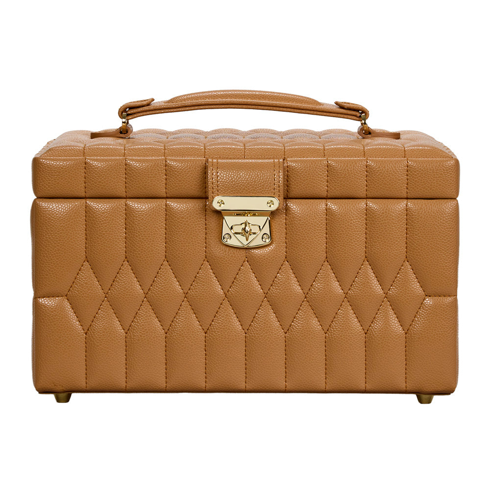 WOLF Lauren Medium Jewellery Box Caramel