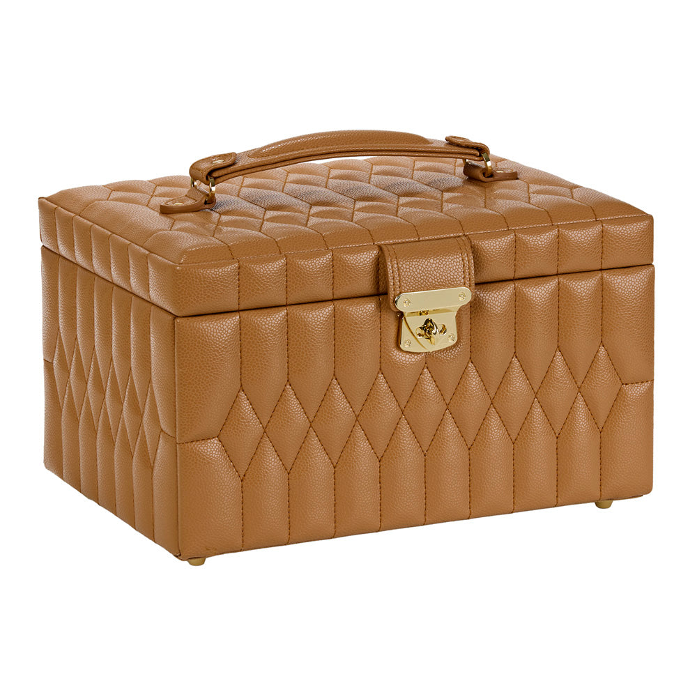 WOLF Lauren Medium Jewellery Box Caramel