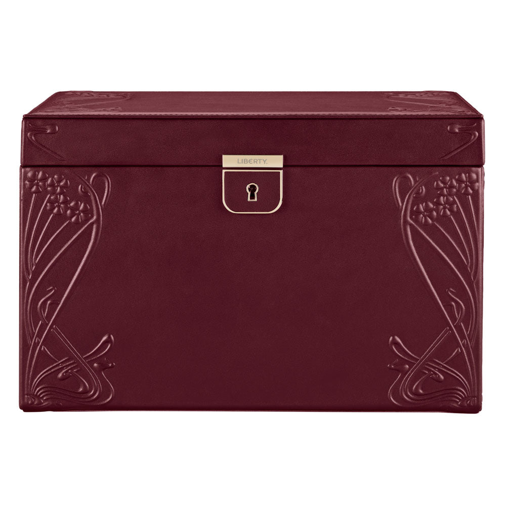 WOLF x Liberty Large Jewellery Box - Burgundy