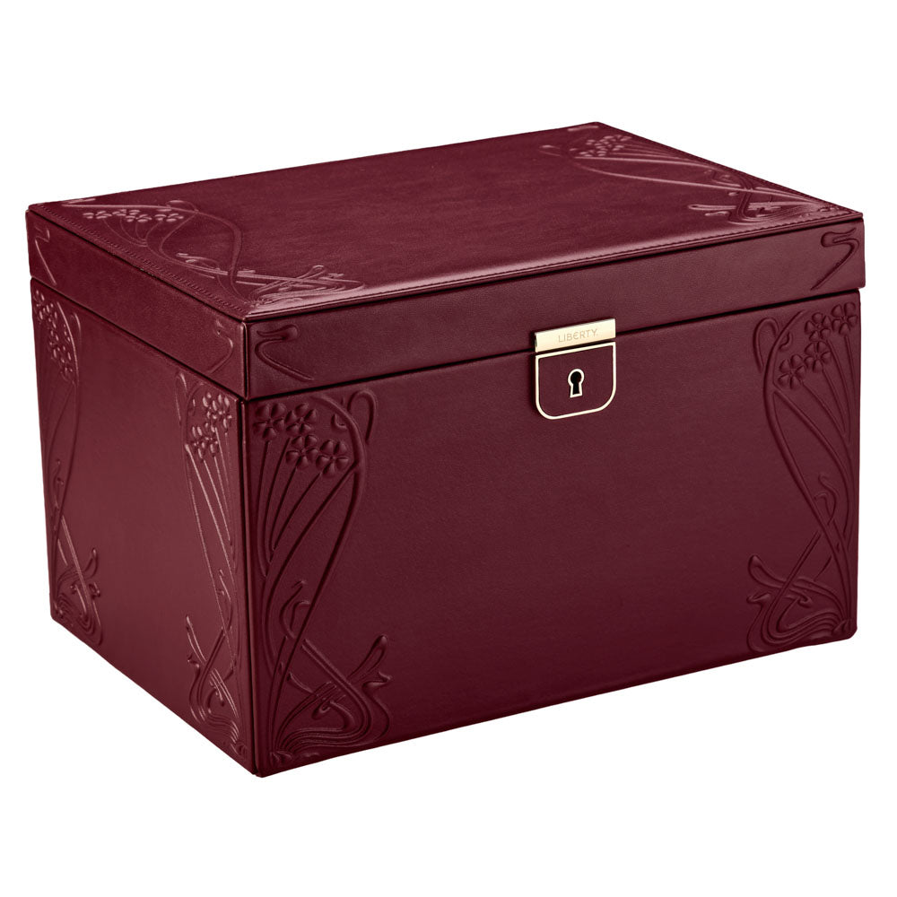 WOLF x Liberty Large Jewellery Box - Burgundy