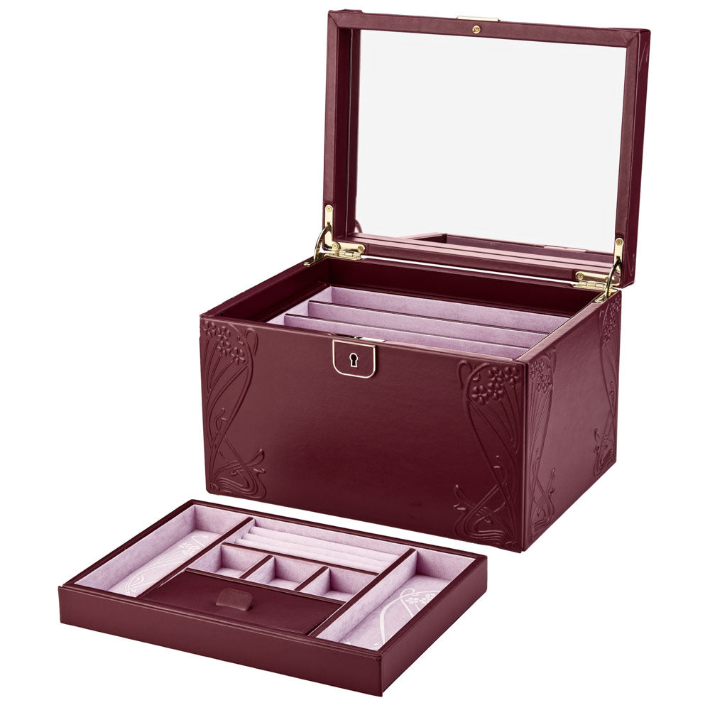 WOLF x Liberty Large Jewellery Box - Burgundy