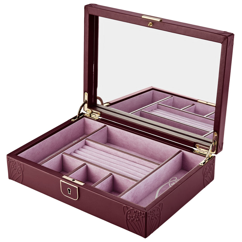 WOLF x Liberty Medium Jewellery Box - Burgundy
