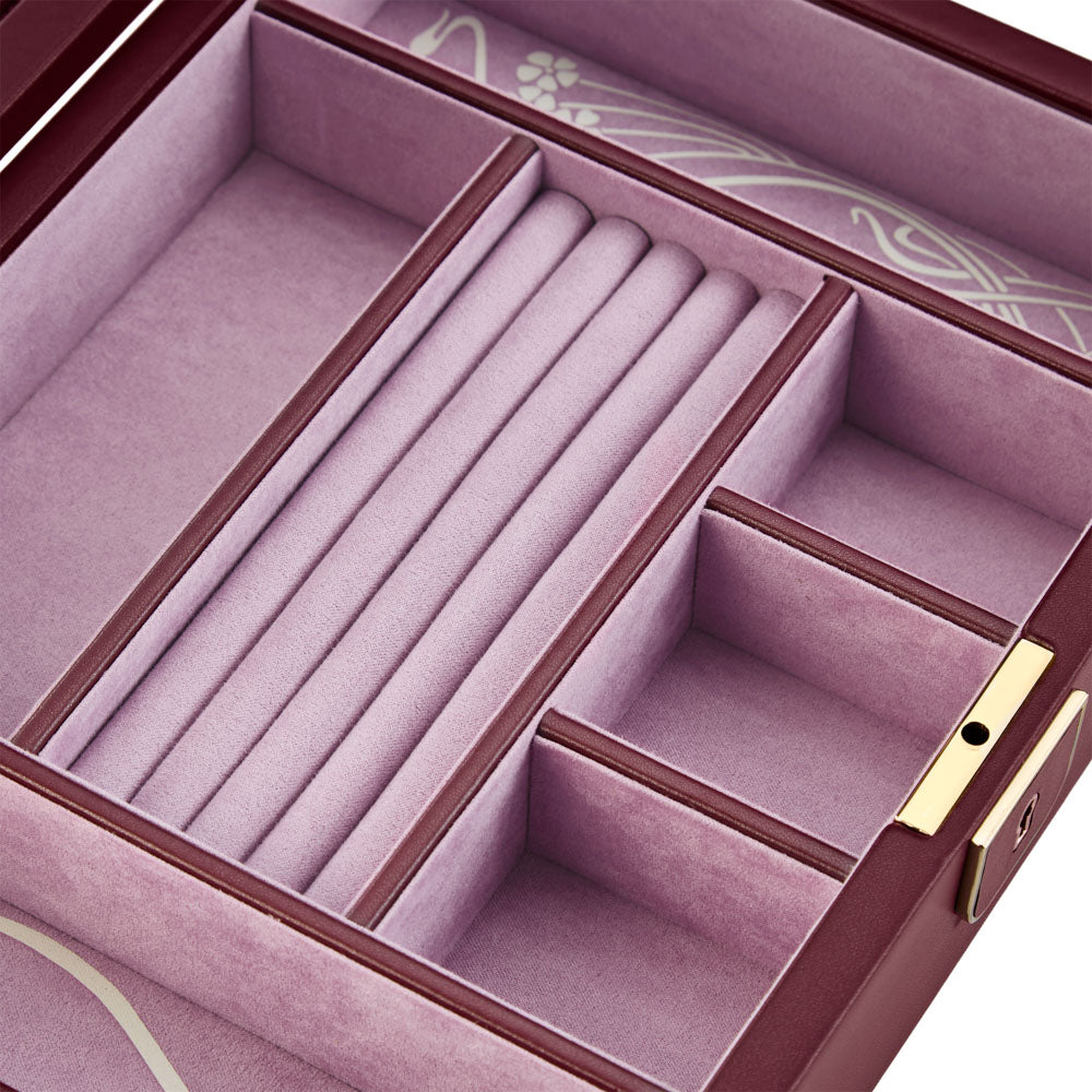 WOLF x Liberty Medium Jewellery Box - Burgundy