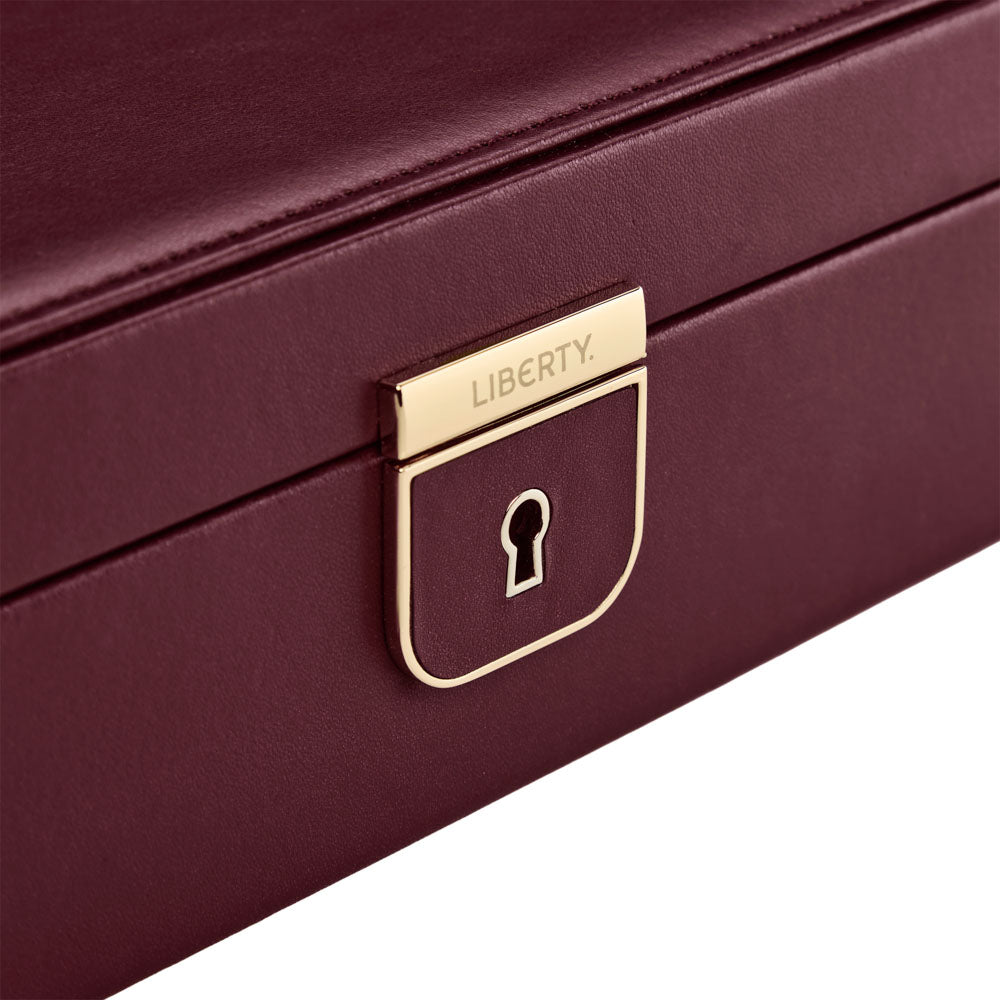 WOLF x Liberty Medium Jewellery Box - Burgundy