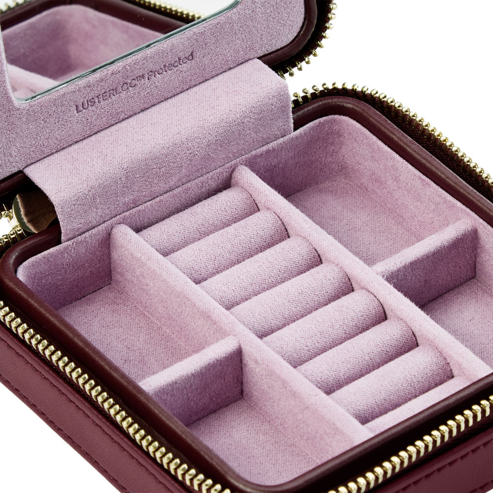 WOLF x Liberty Small Travel Zip Case - Burgundy