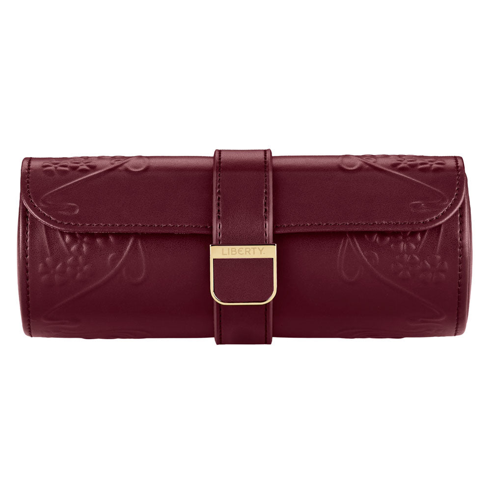WOLF x Liberty Triple Watch Roll - Burgundy