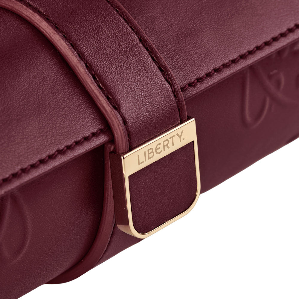 WOLF x Liberty Triple Watch Roll - Burgundy