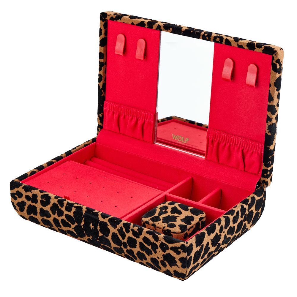 WOLF Savanna Leopard Print Medium Jewellery Box
