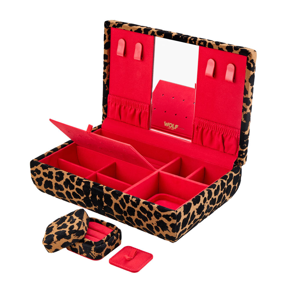 WOLF Savanna Leopard Print Medium Jewellery Box