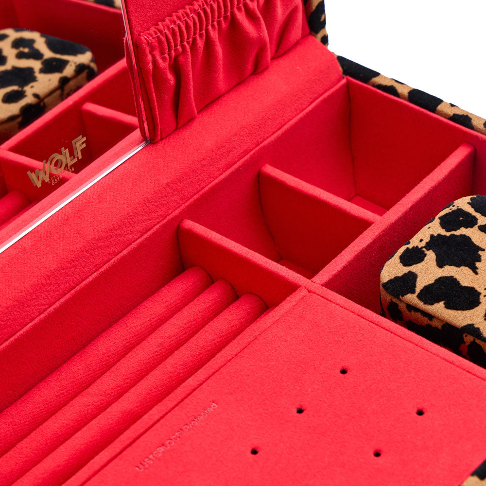 WOLF Savanna Leopard Print Medium Jewellery Box