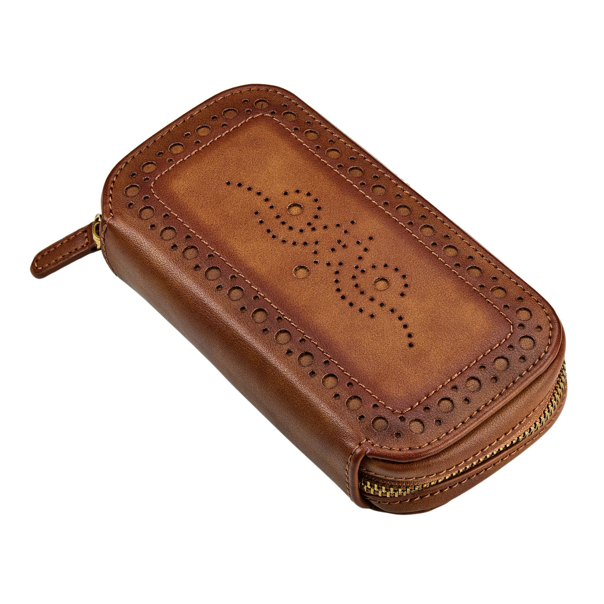 WOLF Brogue Double Watch Zip Pouch