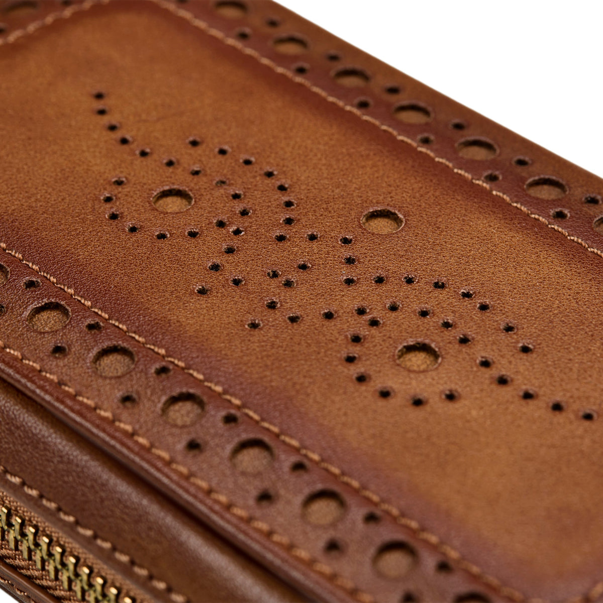 WOLF Brogue Double Watch Zip Pouch