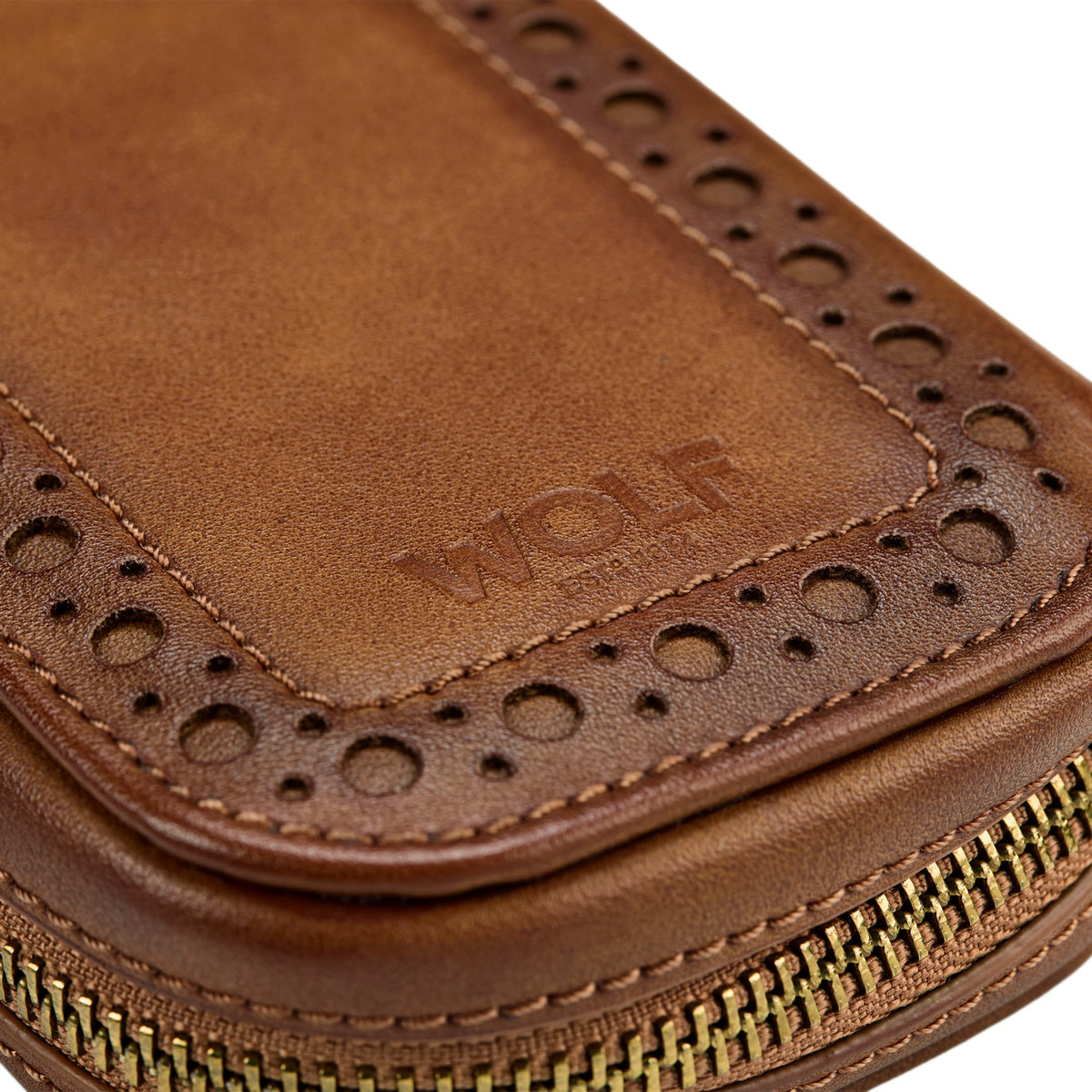 WOLF Brogue Double Watch Zip Pouch