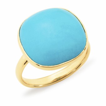 9ct Yellow Gold & Turquoise Ring