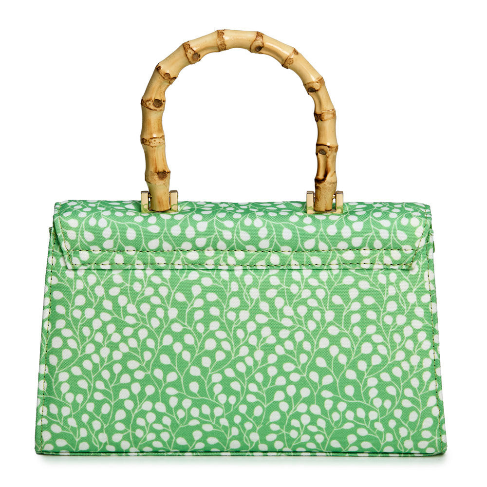 Wolf Evie Collection Large Bag with Green Leaves Print