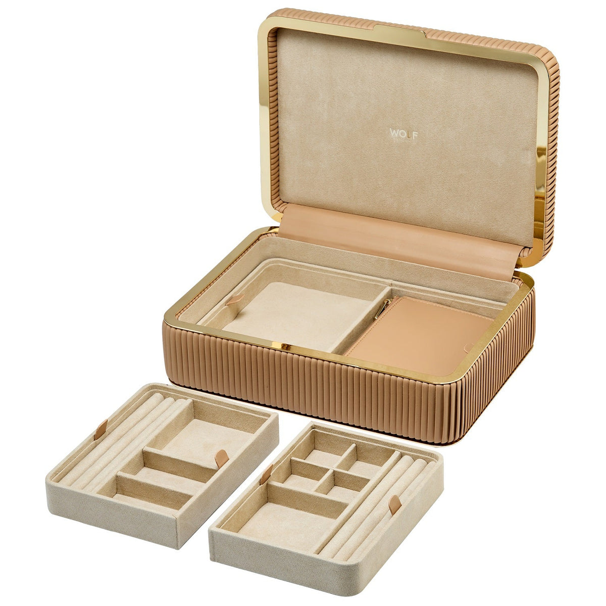 Wolf Bella Medium Jewellery Box Mocha