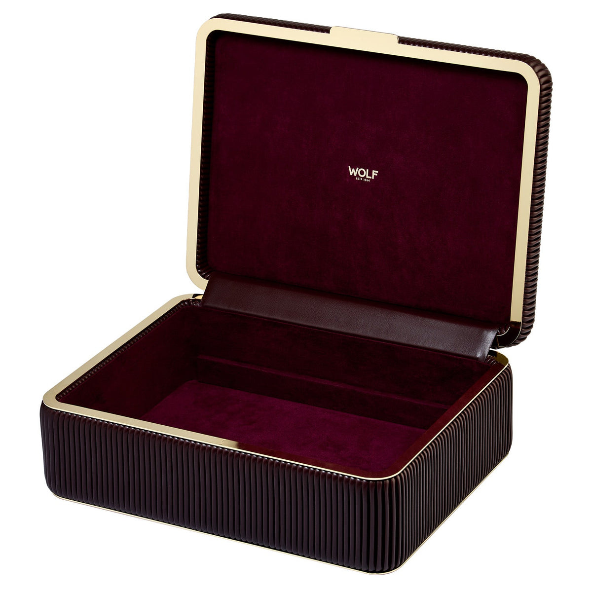 Wolf Bella Large Jewellery Box Bordeaux