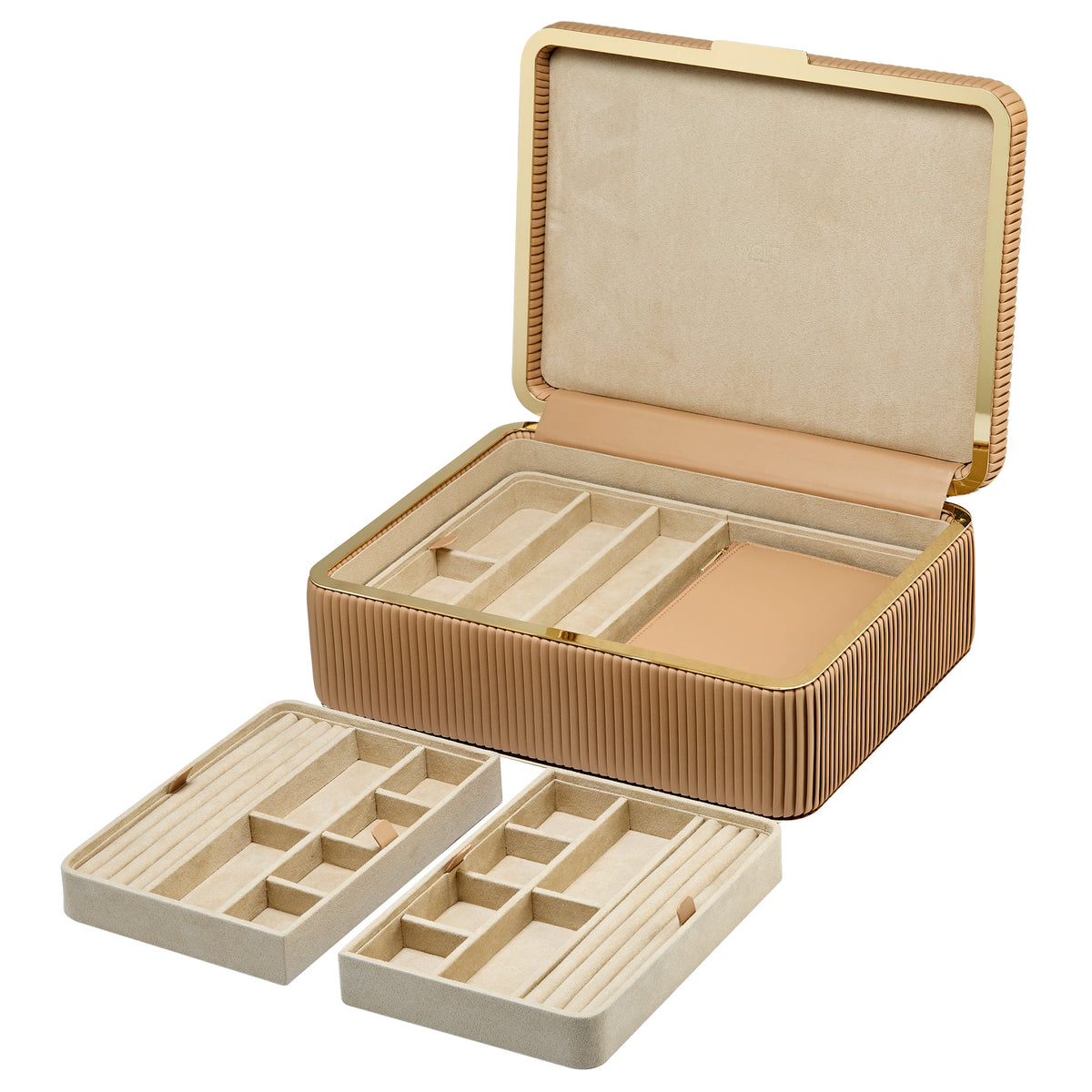 Wolf Bella Large Jewellery Box Mocha