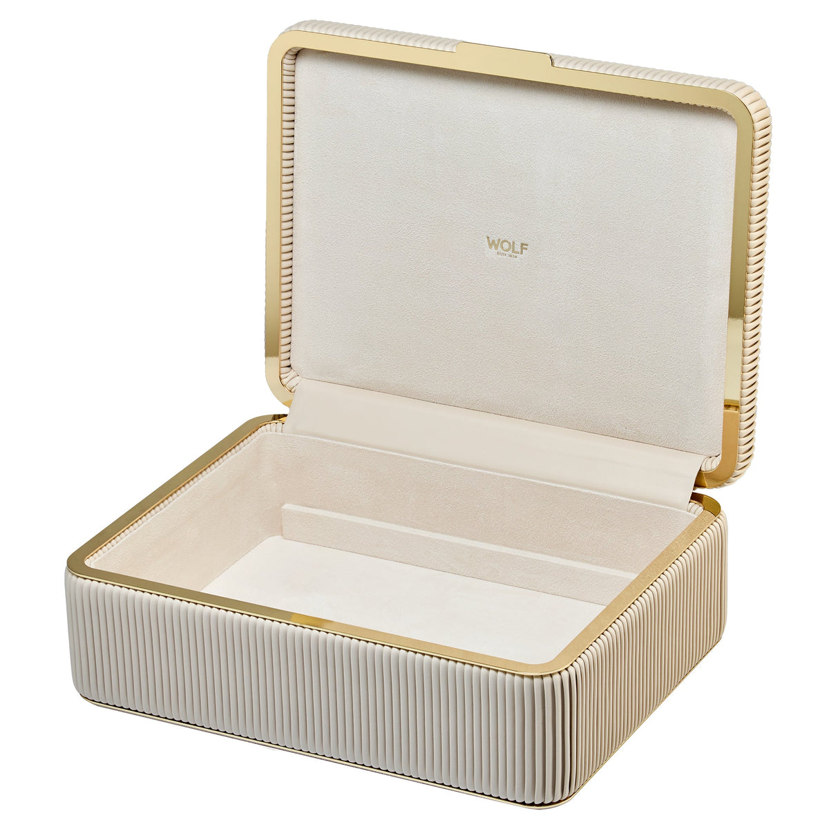 Wolf Bella Large Jewellery Box Bone