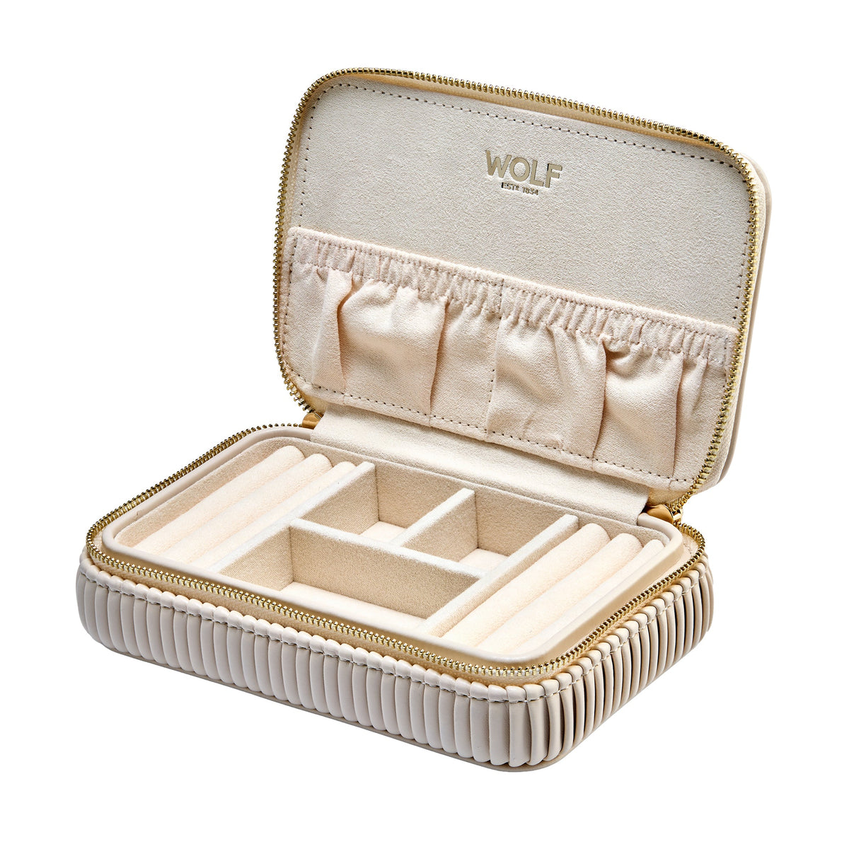 Wolf Bella Travel Zip Case Bone